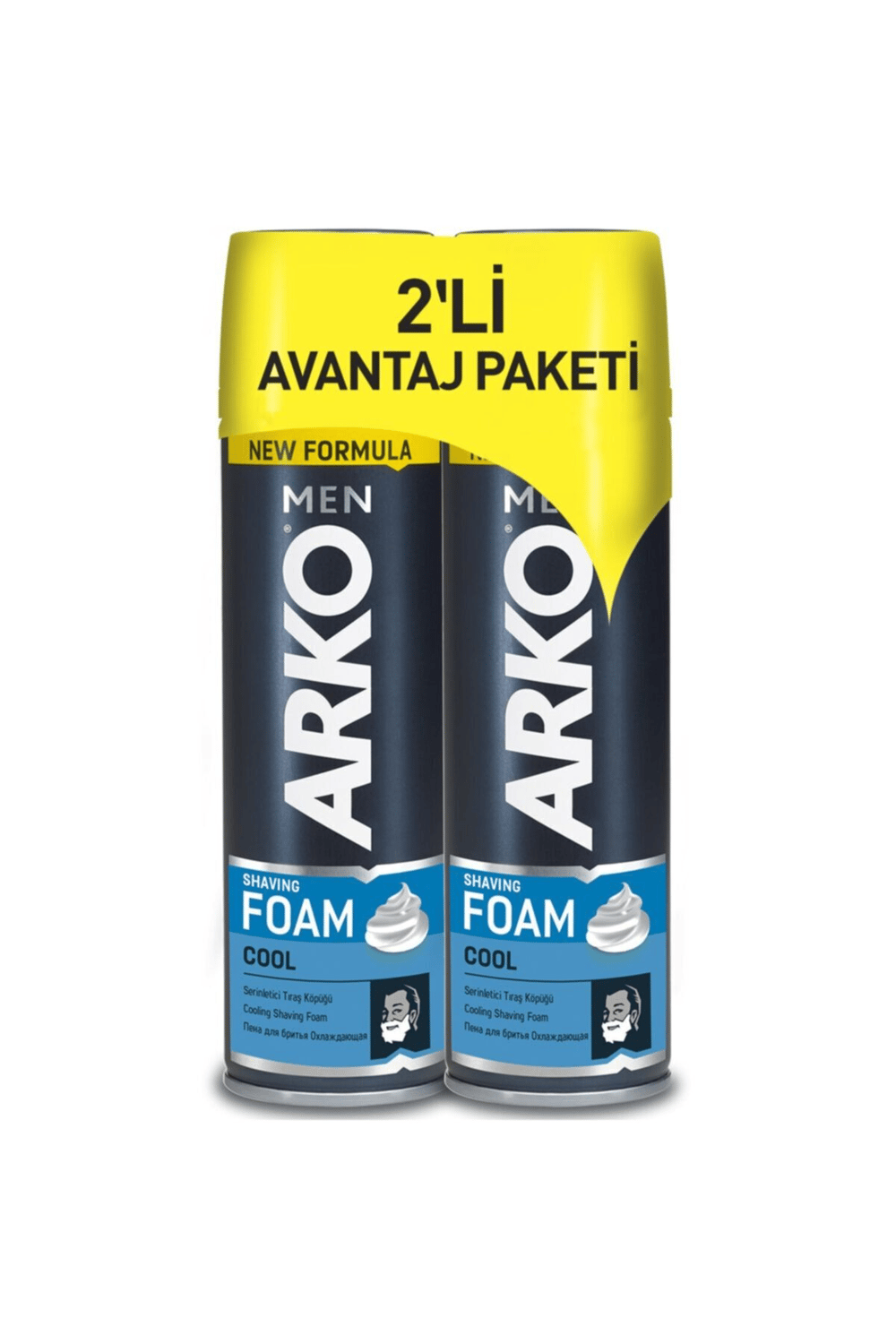 Arko Men Tıraş Köpüğü Cool 200 Ml 2 Li Avantaj Paketi