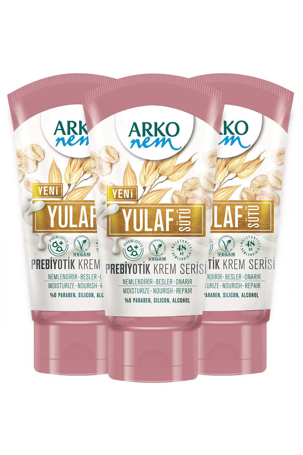 Arko Nem Prebiyotik Krem Serisi Yulaf Sütü 3x60ml
