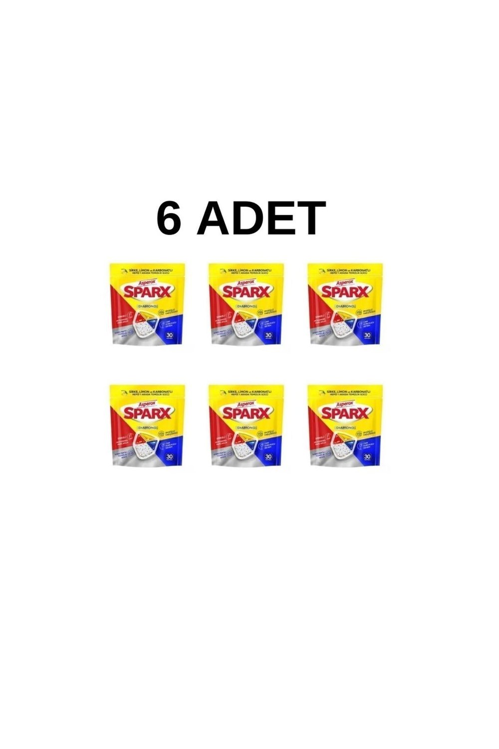 ASPEROX Sparks Diamond  Bulaşık Kapsülü 30'lu x6Adet