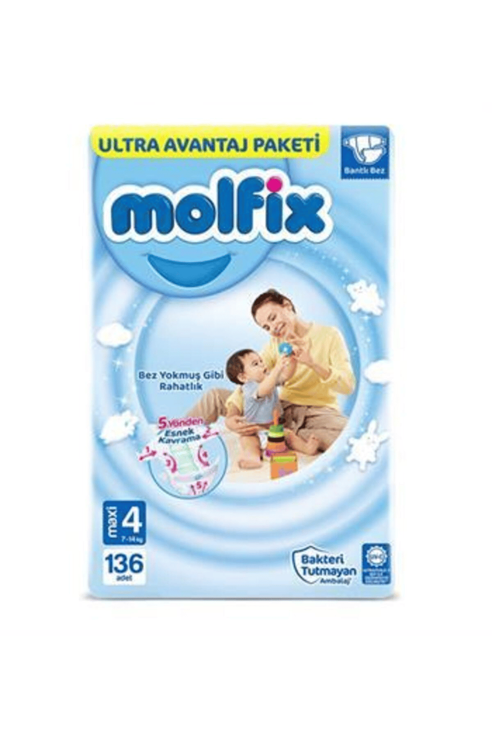 Bebek Bezi 4 Beden Maxi Ultra Avantaj Paketi 136 adet