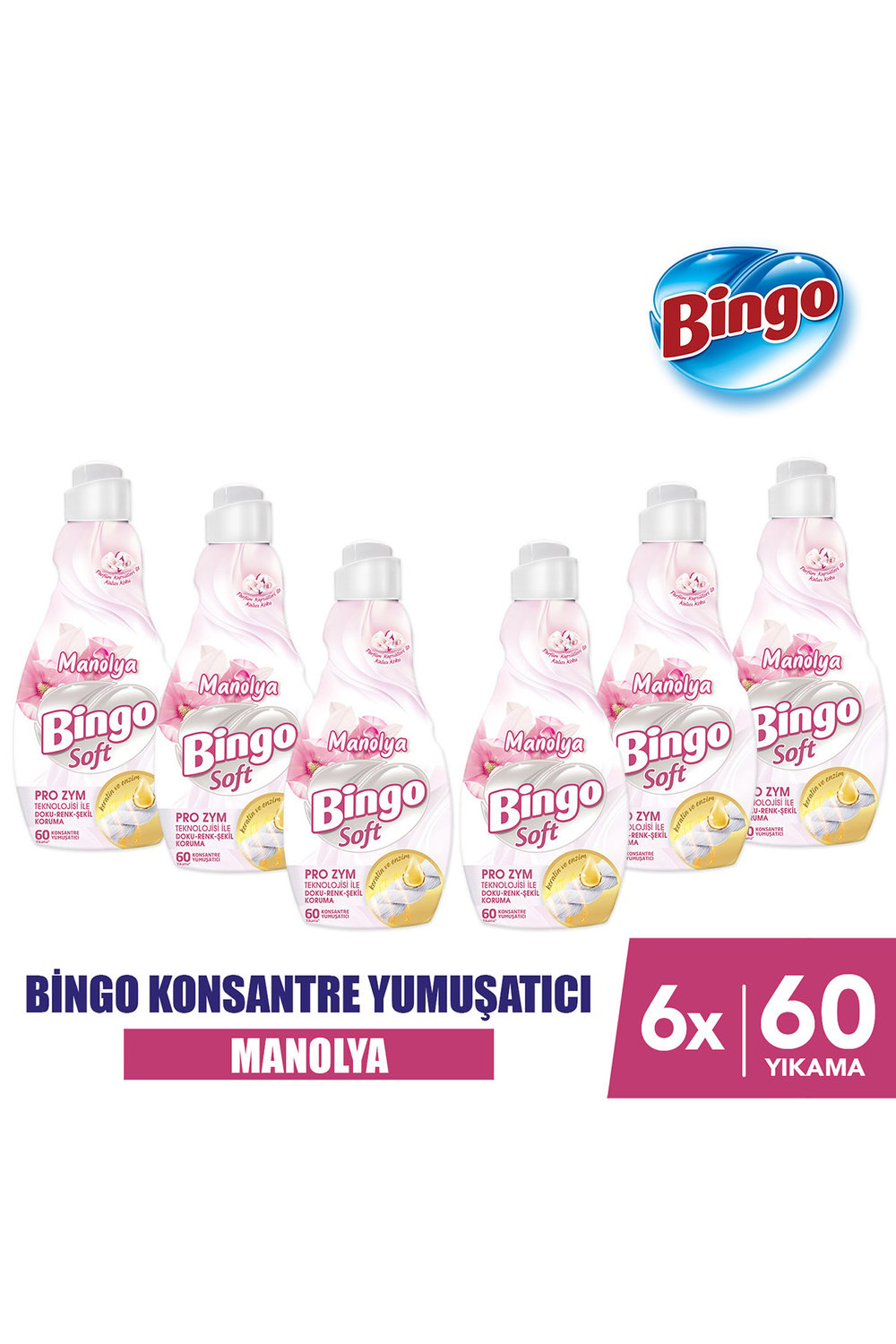 Bingo Konsantre Yumuşatıcı Manolya  1440ml x6 
