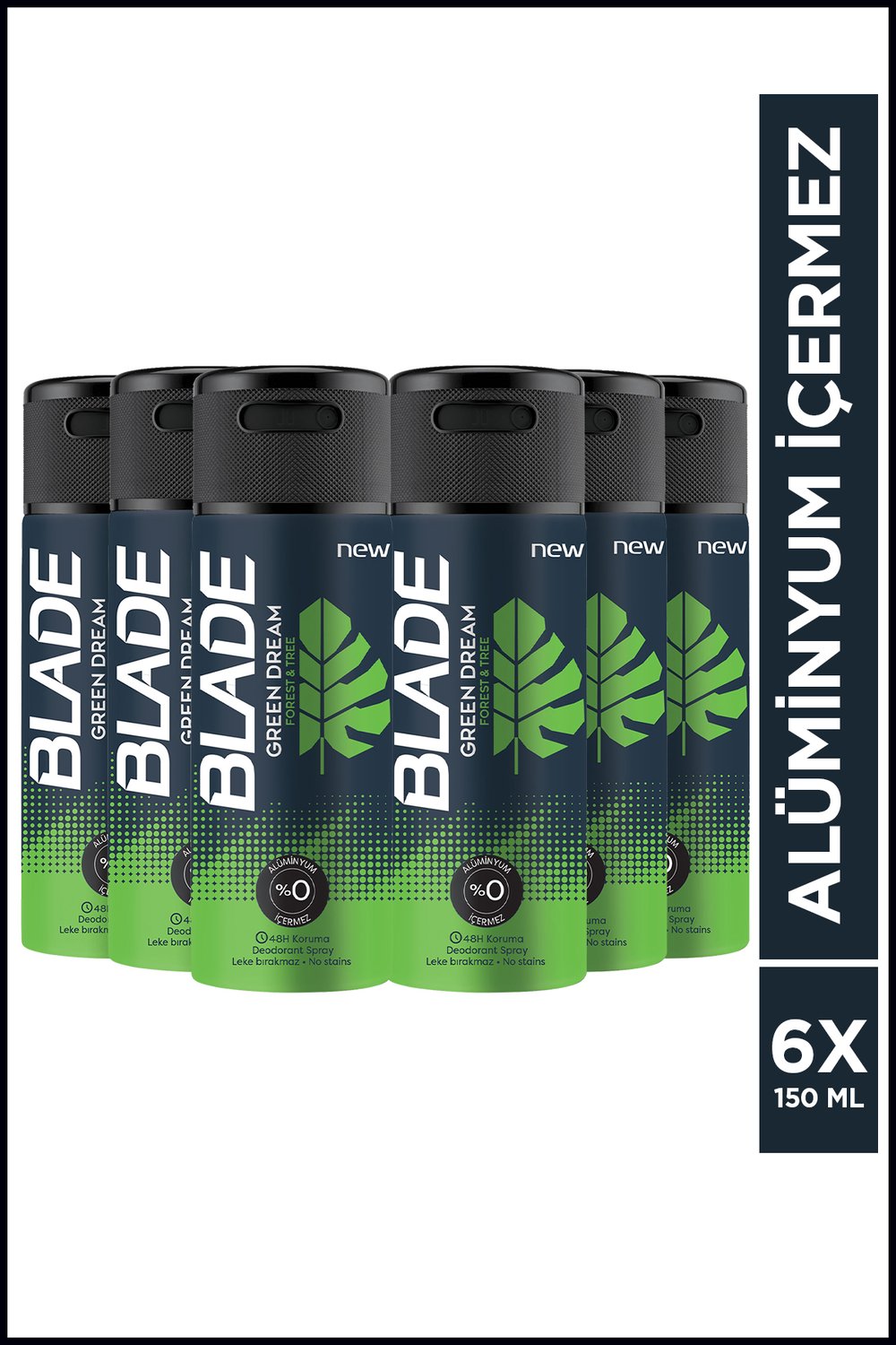 Blade Erkek Sprey Deodorant Green Dream 150ml x6 Adet