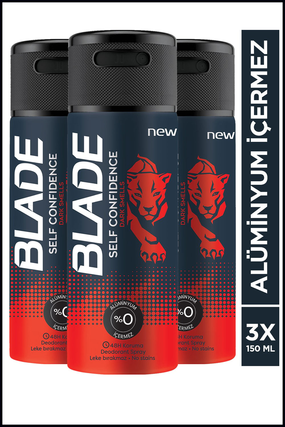 Blade Erkek Sprey Deodorant Self Confidence 150ml x3 Adet