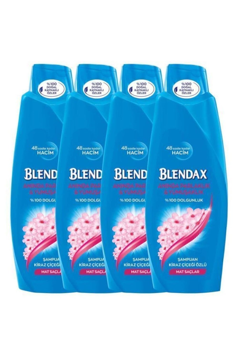 Blendax  Kiraz Çiçeği Özlü Şampuan Anında Parlaklık ve Yumuşaklık 500 Ml X 4 Adet