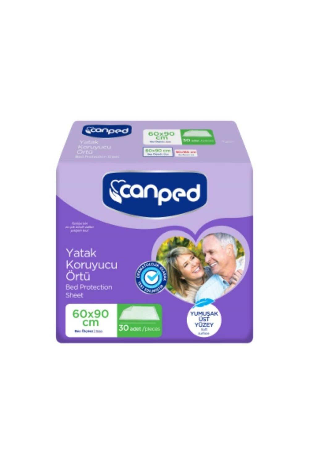 Canped Yatak Koruyucu Örtü Ekstra Örtü 60*90 cm 10'lu x3 Adet