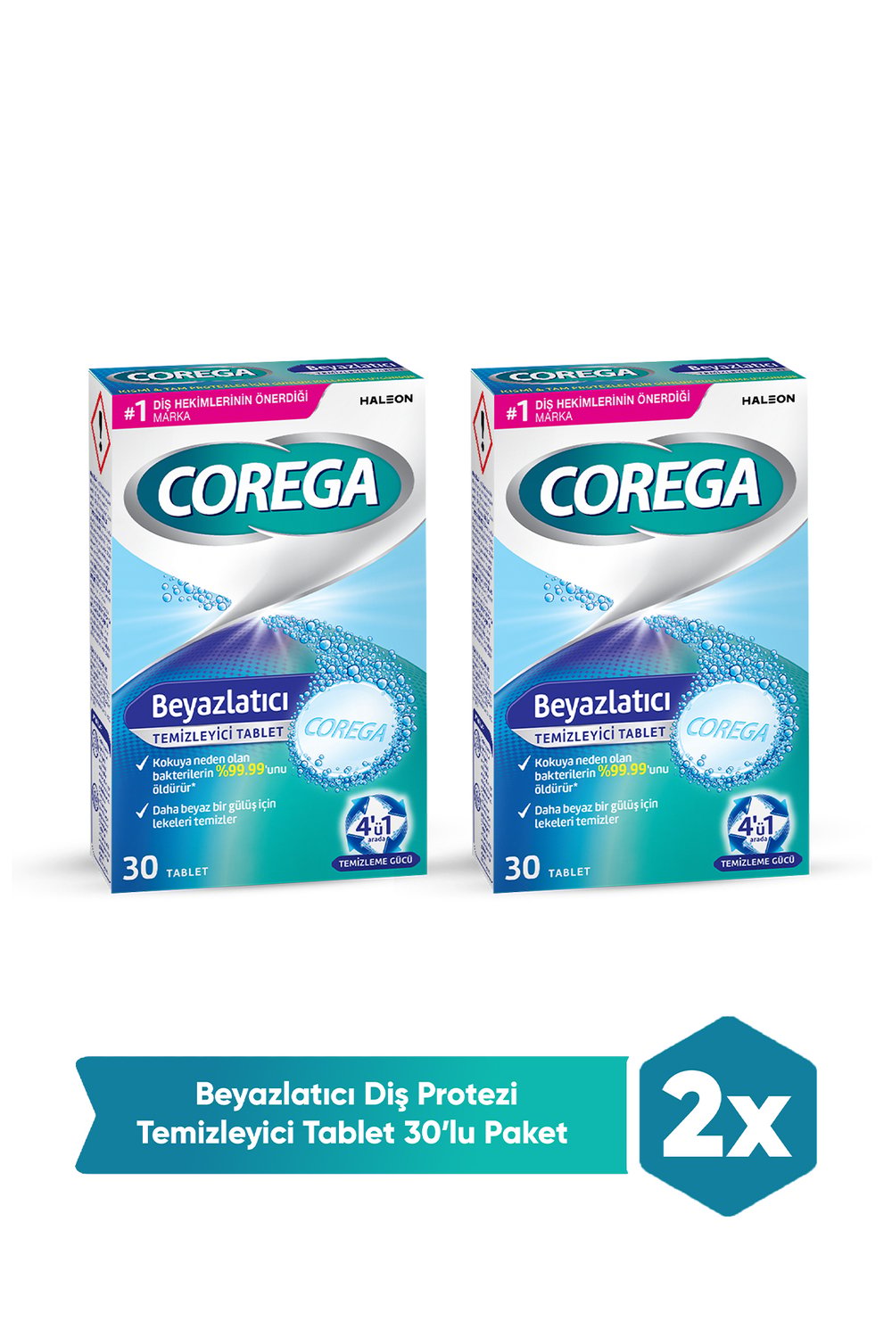 Corega Protez Temizleme Tableti 30'lu X 2 Adet