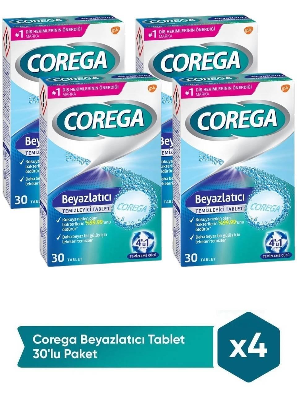 Corega Temizleyici 30 Tablet x 4 Adet