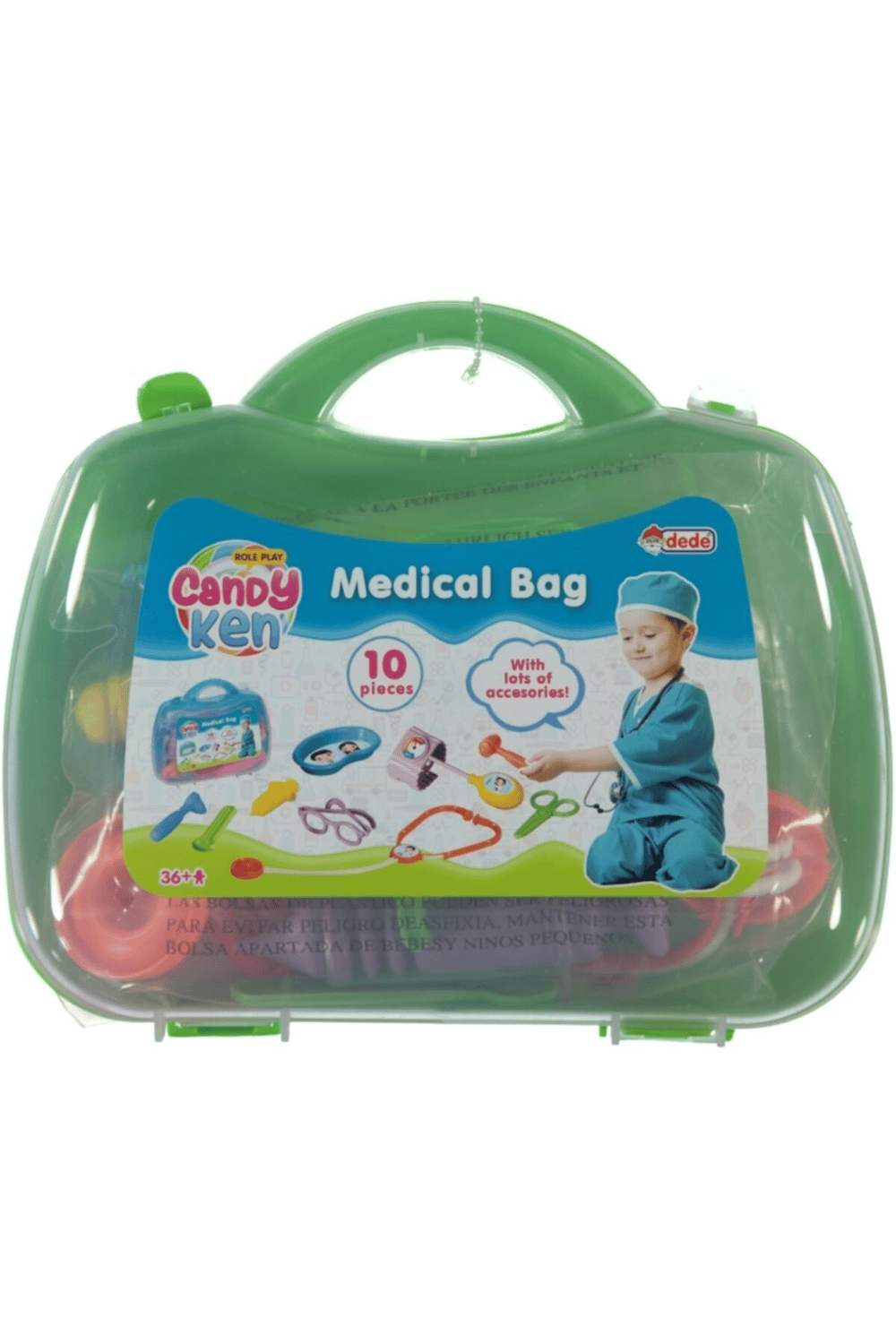 DEDE Candy Ken Doktor Çantası 10 Parça 19230 Yeşil