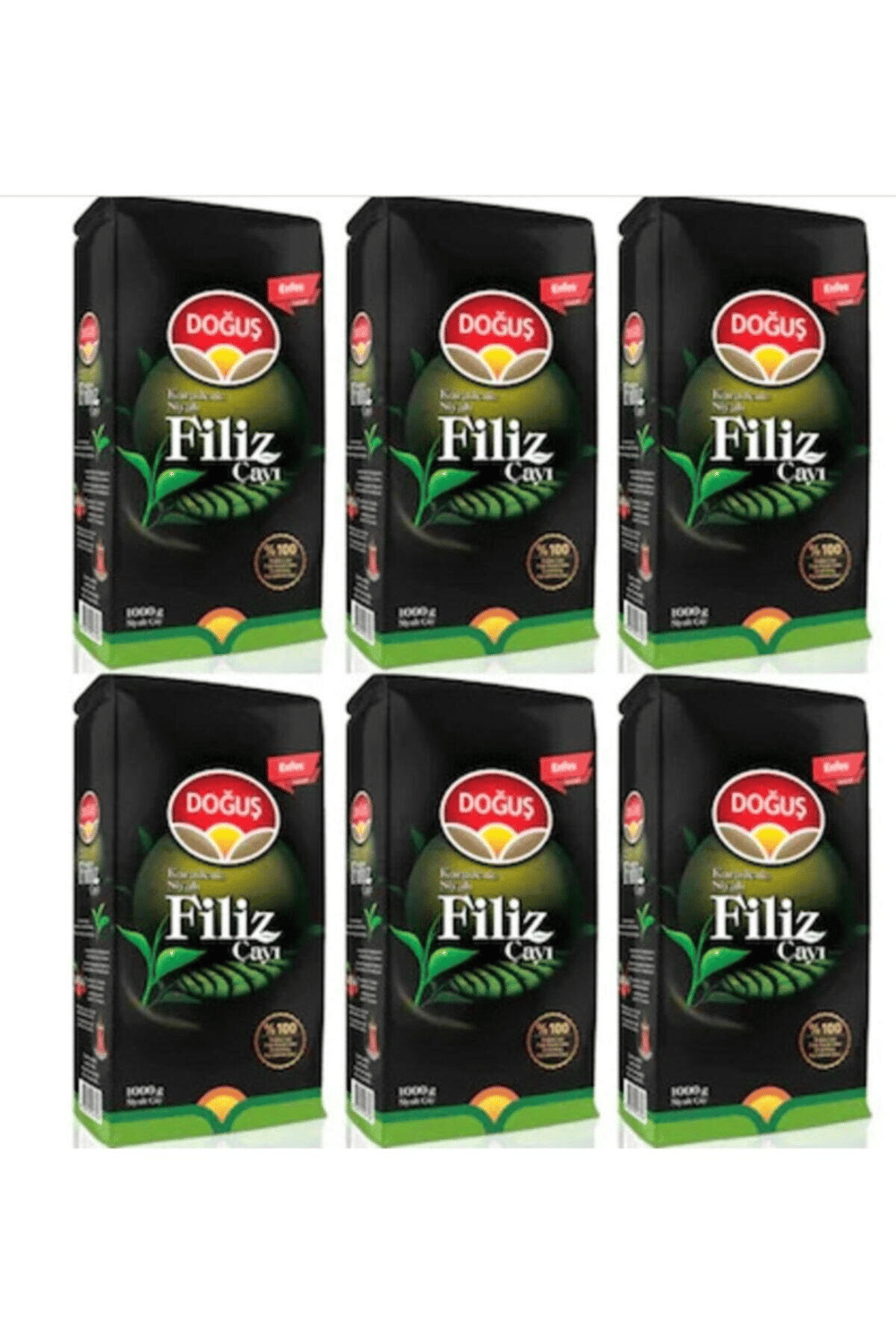 Doğuş Siyah Filiz Çayı 1000 gr x 6 Adet
