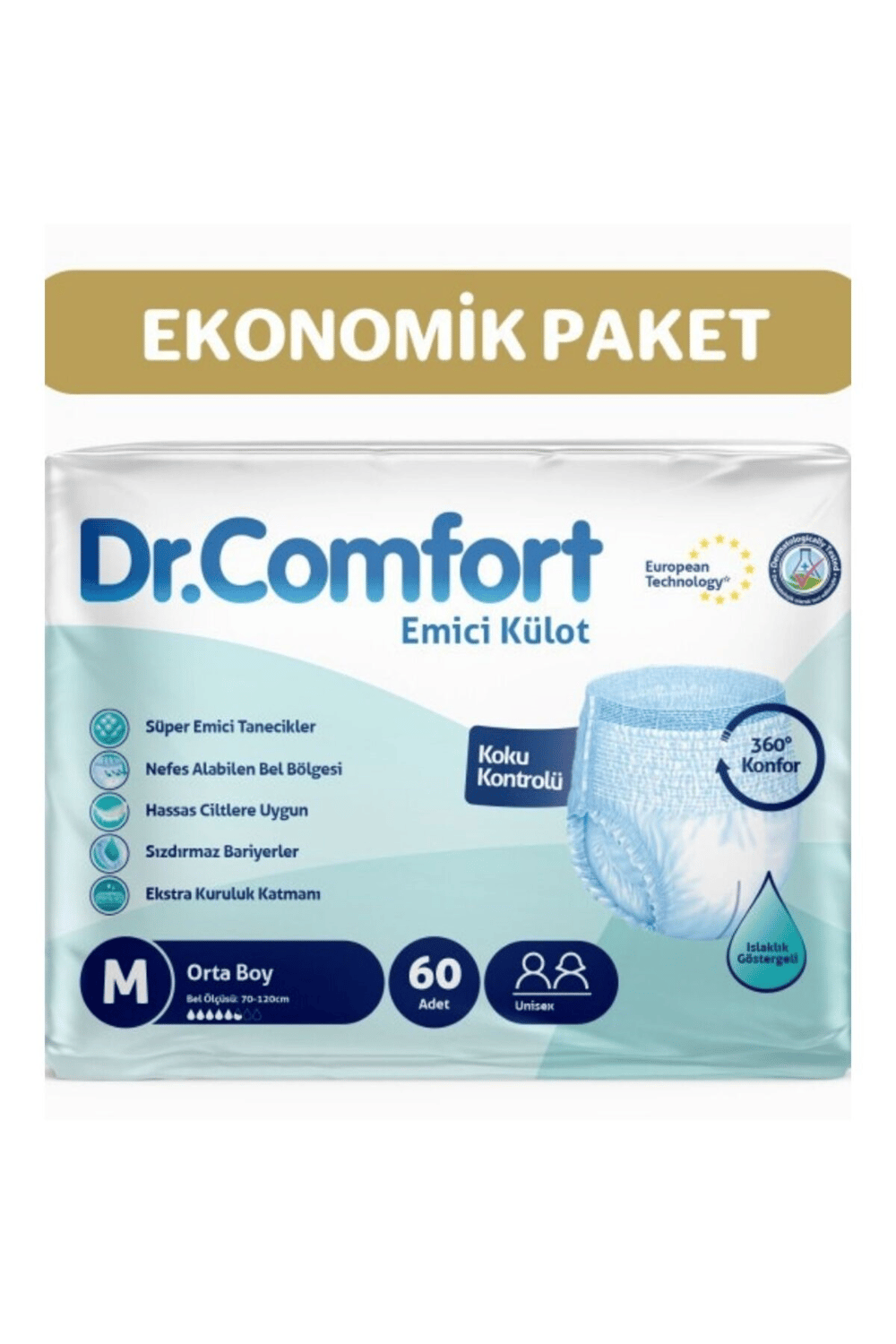 Dr.Comfort Hasta Bezi Emici Külot M Beden 30'lu x2 Adet