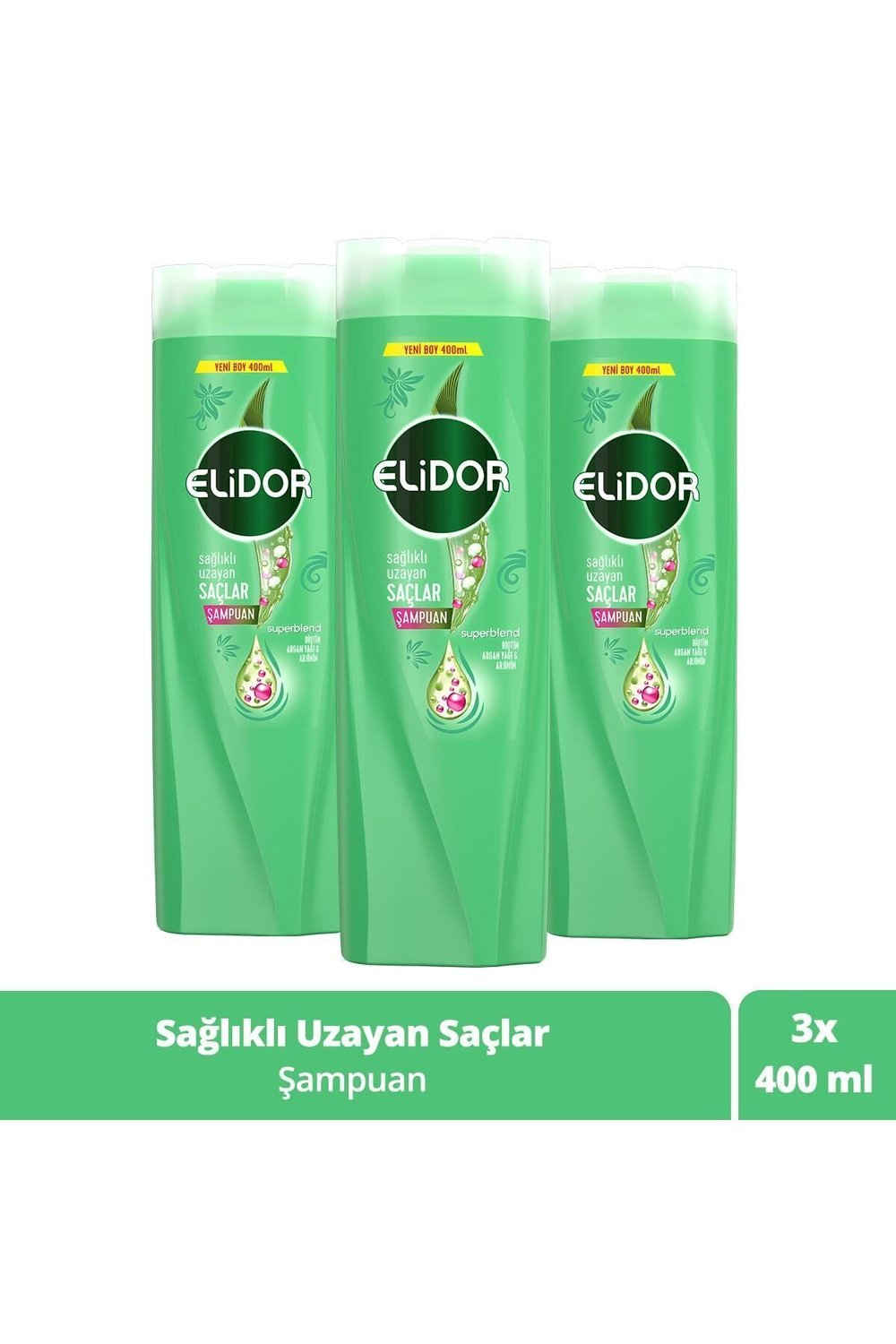Elidor Şampuan Sağlıklı Uzayan Saçlar 400 ml x3 Adet