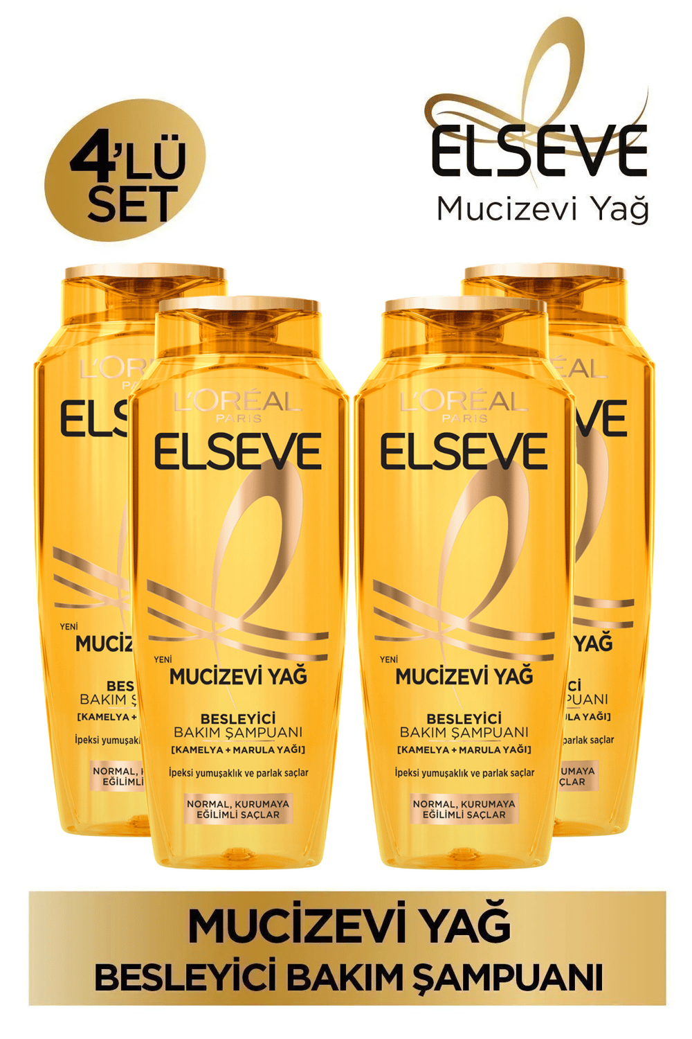 Elseve Mucizevi Yağ Besleyici Bakım Şampuanı 390 ml x5 Adet