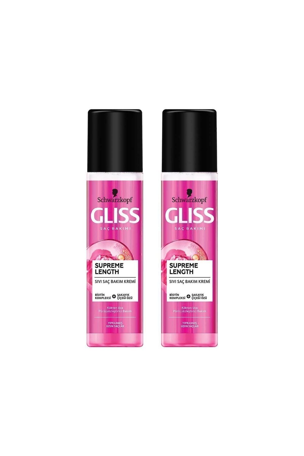 Gliss Supreme Length Uzun Saçlara Özel Durulanmayan Sıvı Saç Kremi 200 ml X 2 Adet
