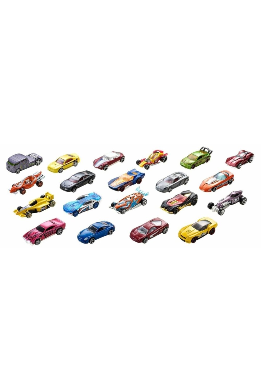 HOT WHEELS Yirmili Araba Seti - Geniş Ürün Yelpazesi, Oyuncak Araba Koleksiyonu, 1:64 Ölçek H7045