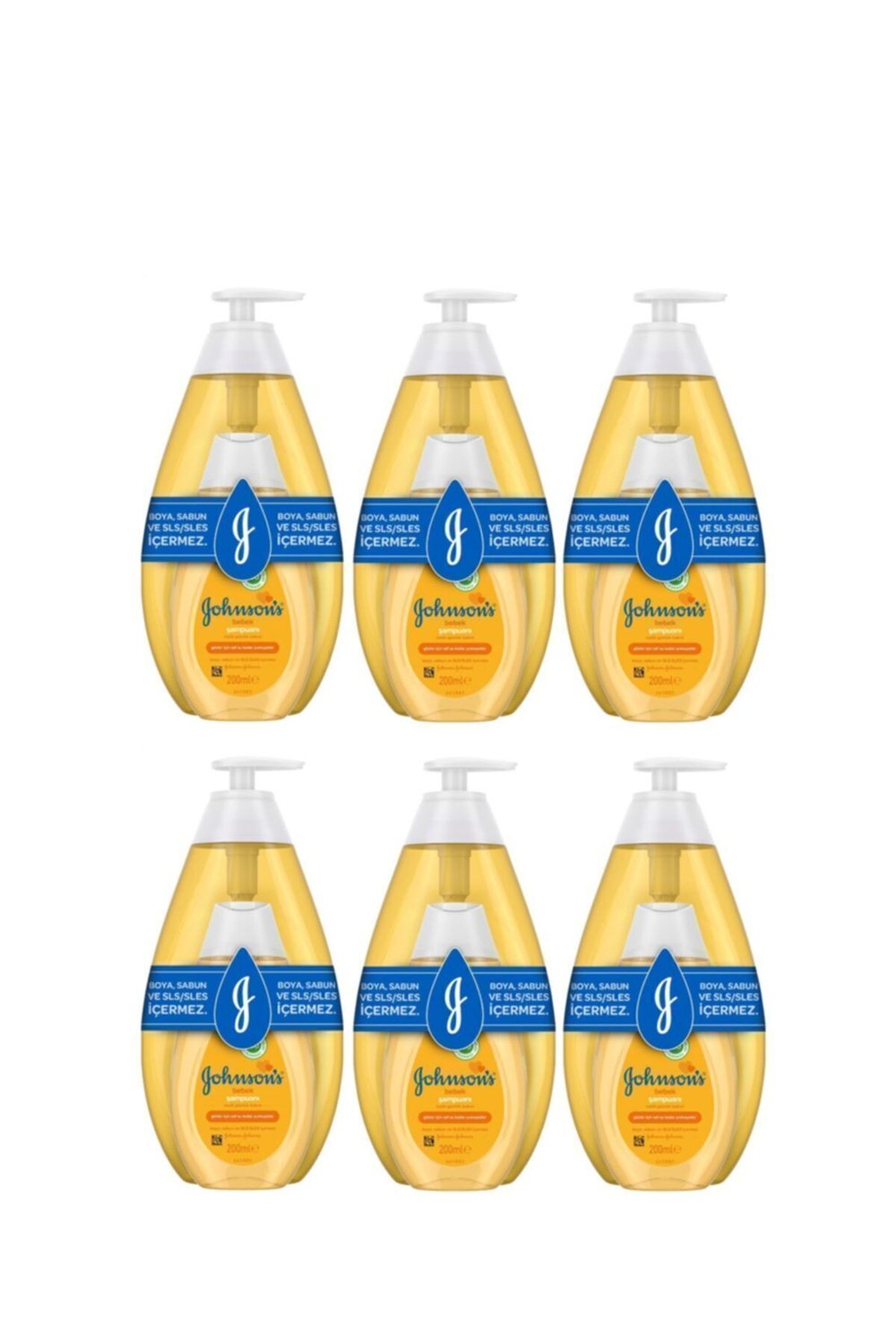 Johnson's Baby Bebek Şampuanı 750 ml x6 Adet + Johnson's Baby Bebek Şampuanı 200 ml x6 Adet