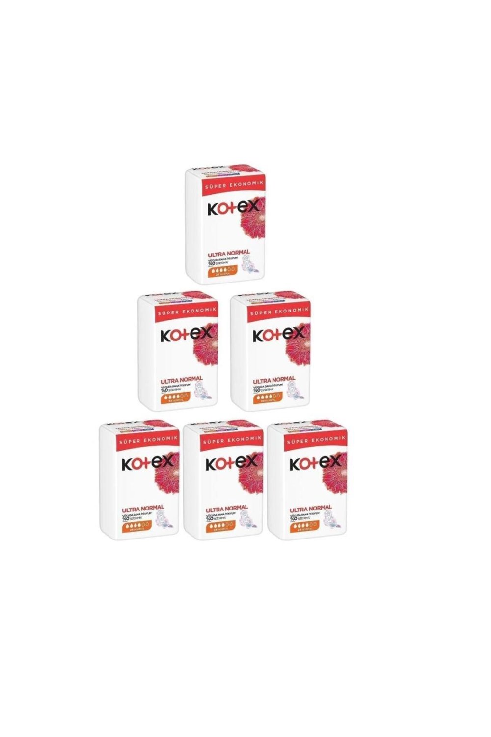 Kotex Hijyenik Ped Ultra Normal Ekonomik Paket 24'lü x6 Adet