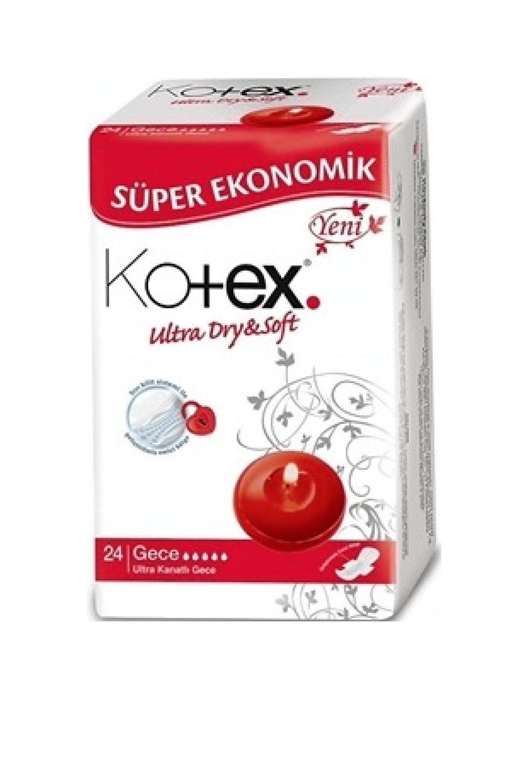 Kotex Ultra Süper Kanatlı 24'li Gece