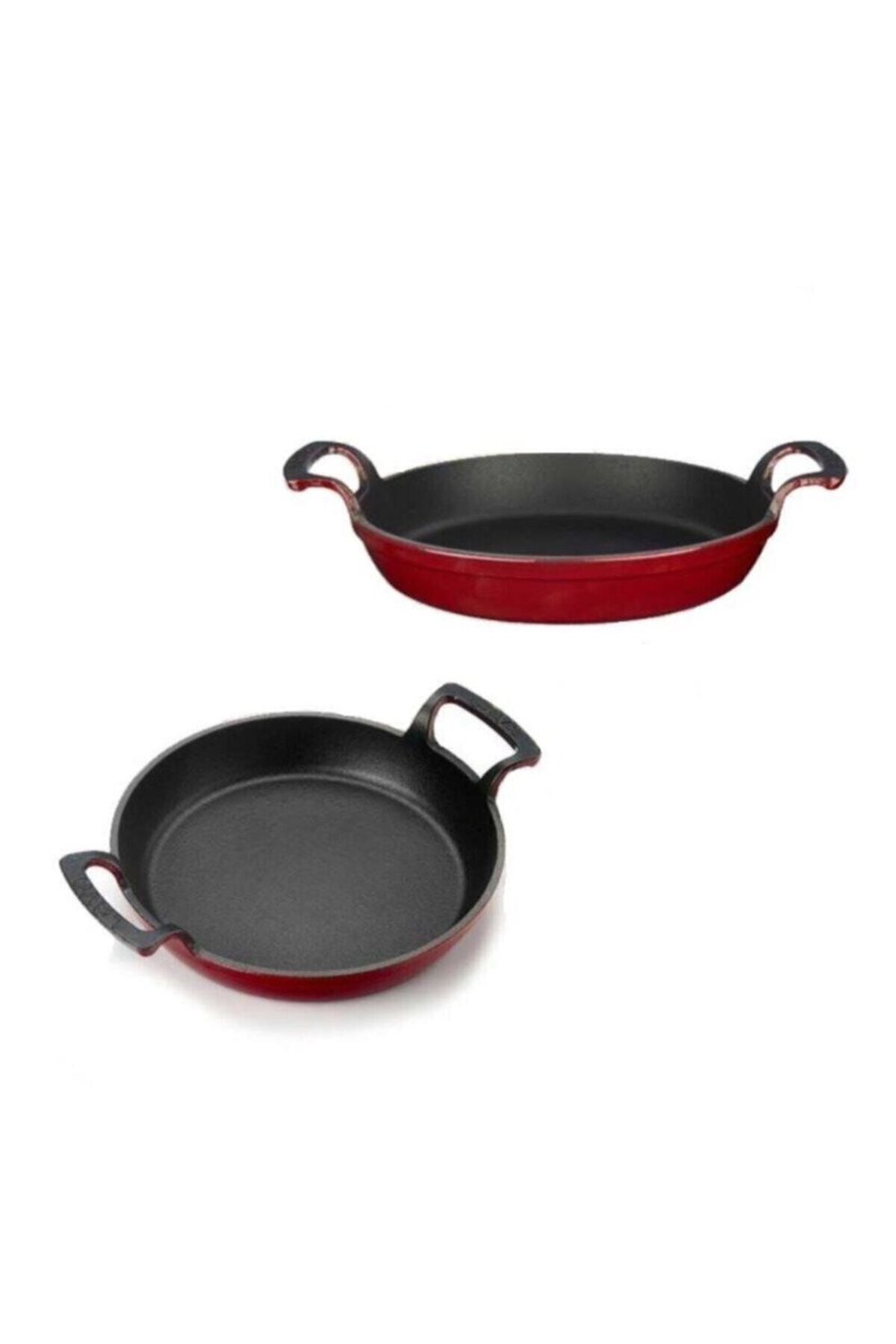 Lava Döküm Yuvarlak Kulplu Tava 16cm+20cm