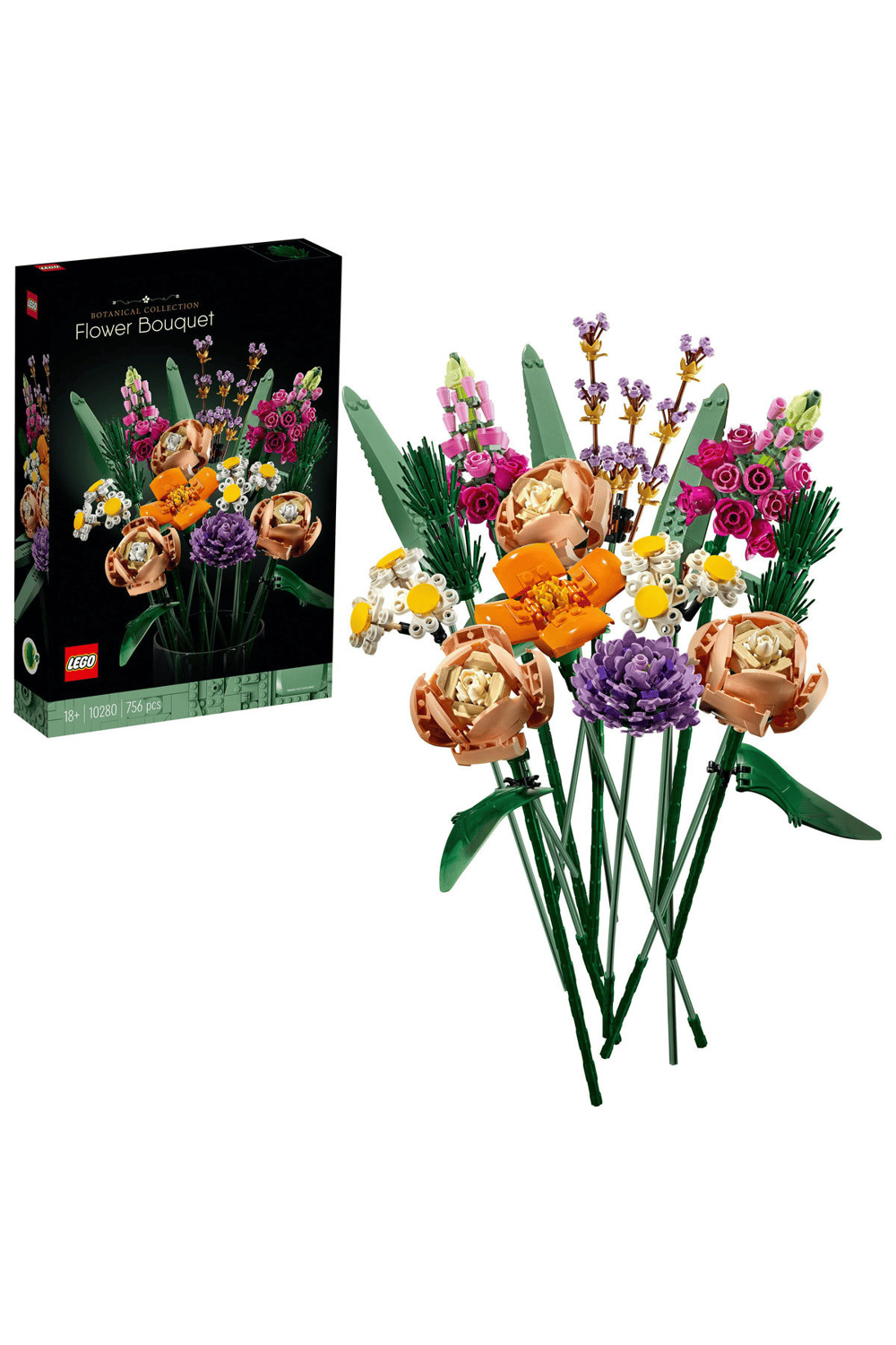 LEGO omx ICONS Çiçek Buketi 10280 - Yetişkinler İçin Koleksiyonluk Dekoratif Yapım Seti (756 Parça