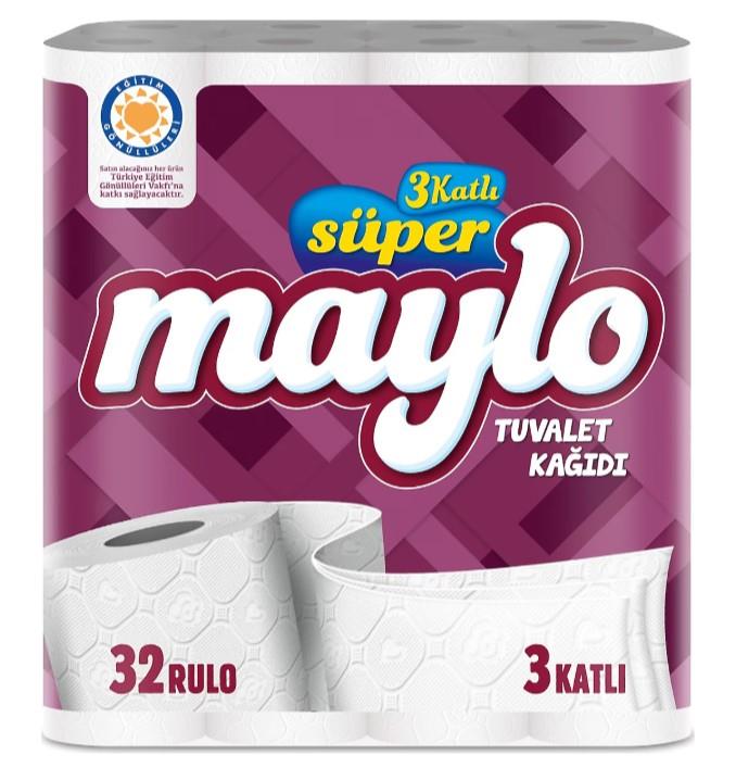 Maylo 3 Katlı Tuvalet Kağıdı 32'li