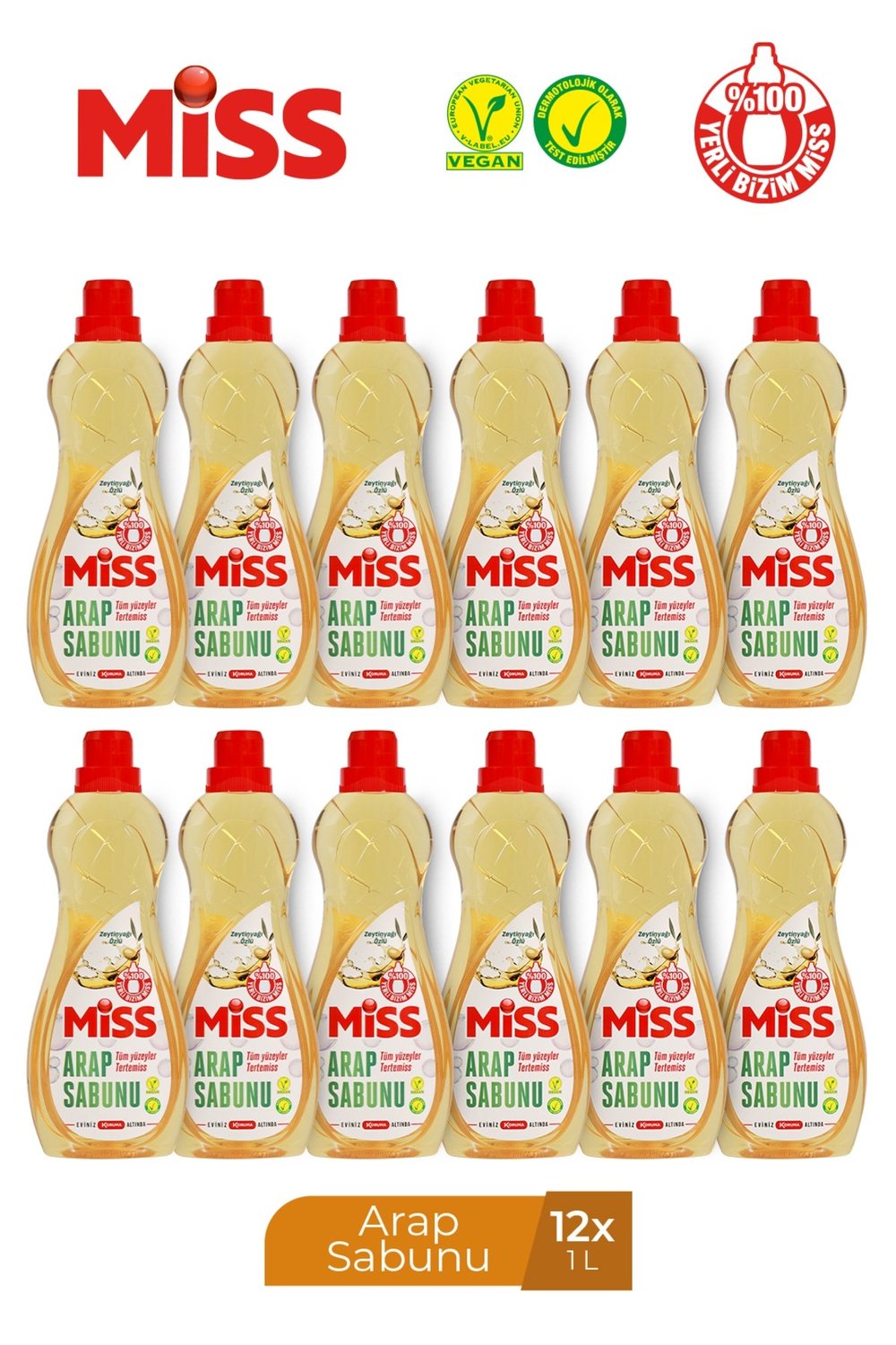 Miss Sıvı Arap Sabunu 1 Litre x12