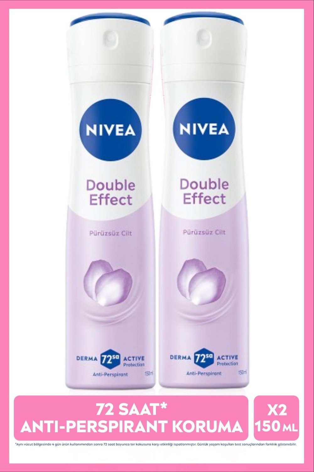 Nıvea Double Effect Mor Düşler Deosprey 150 ml 2'li Paket