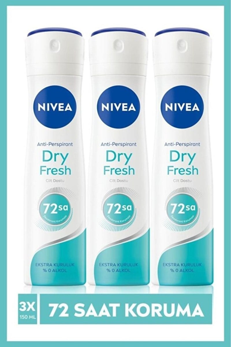NIVEA WOMEN DRY FRESH SPREY DEO 150ML X3