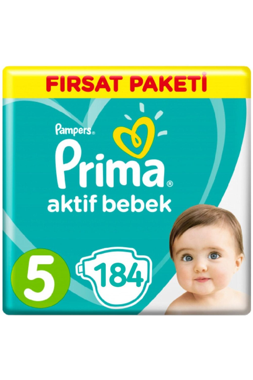 Prima Aktif Bebek Bezi 5 Beden Junior (11-16 kg) 46'lı x4 Adet
