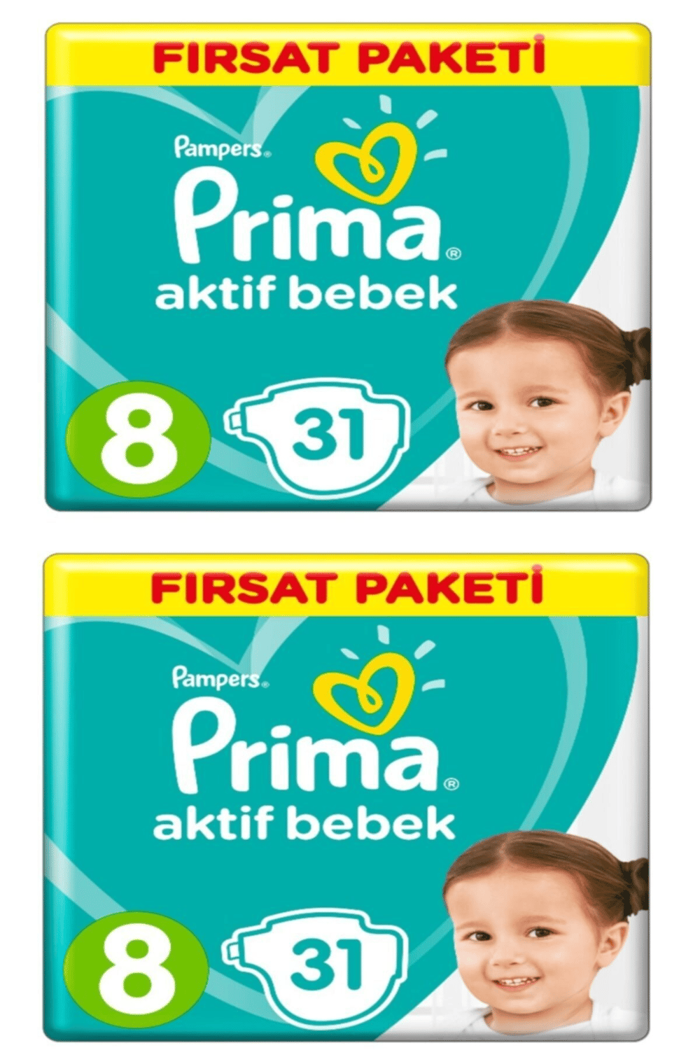 Prima Aktif Bebek Ekonomik 8 Beden 31'li x2 Adet