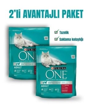 Purina One Yetişkin Sığır Etli Kedi Maması 800 Gr x 2Ad