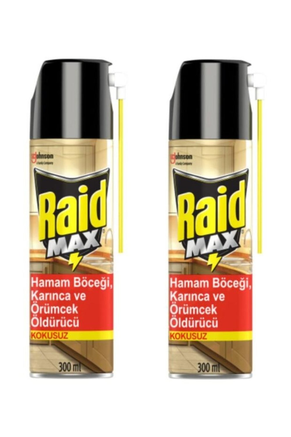 Raid Max Böceksavar Kokusuz Sprey 300 Ml X 2 Adet