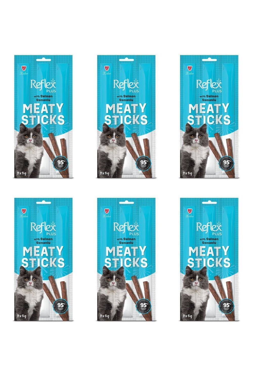 Reflex Meaty Sticks Somonlu Kedi Ödül Maması 5 Gr - 6 Paket