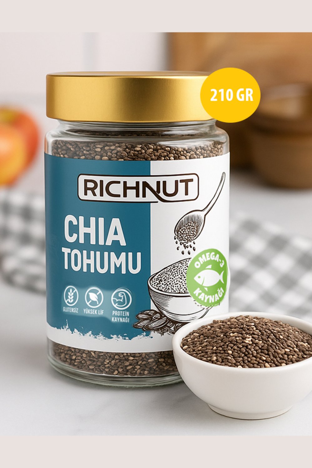 RİCHNUT Chia Tohumu Glütensiz 210 GR