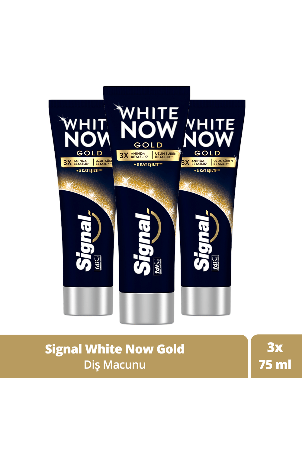 Signal White Now Gold Anında Beyazlatıcı Diş Macunu 75 ml x3 Adet