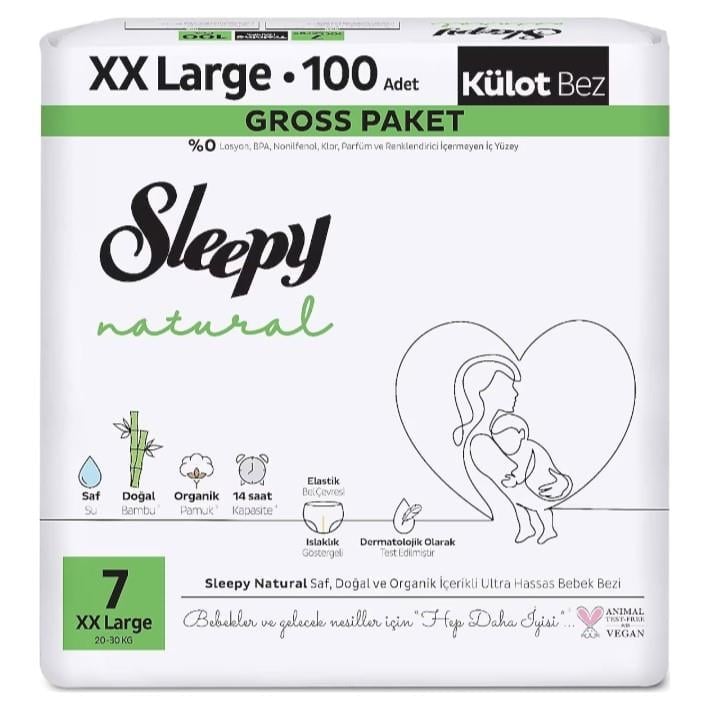 Sleepy Natural Bebek Bezi Ultra Avantaj Paketi 7 Numara Xxl 40 adet