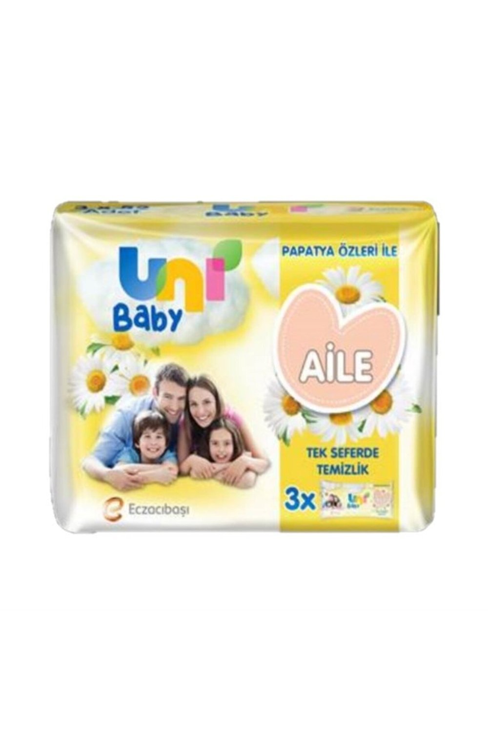 Uni Baby Islak Mendil Papatya 3x52