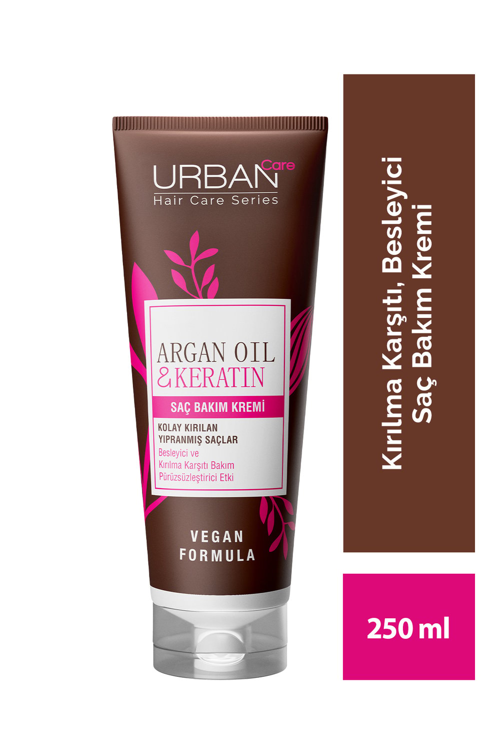 Urban Care Argan Oil & Keratin Kolay Kırılan Yıpranmış Saçlara Özel Saç Bakım Kremi -vegan-250ml