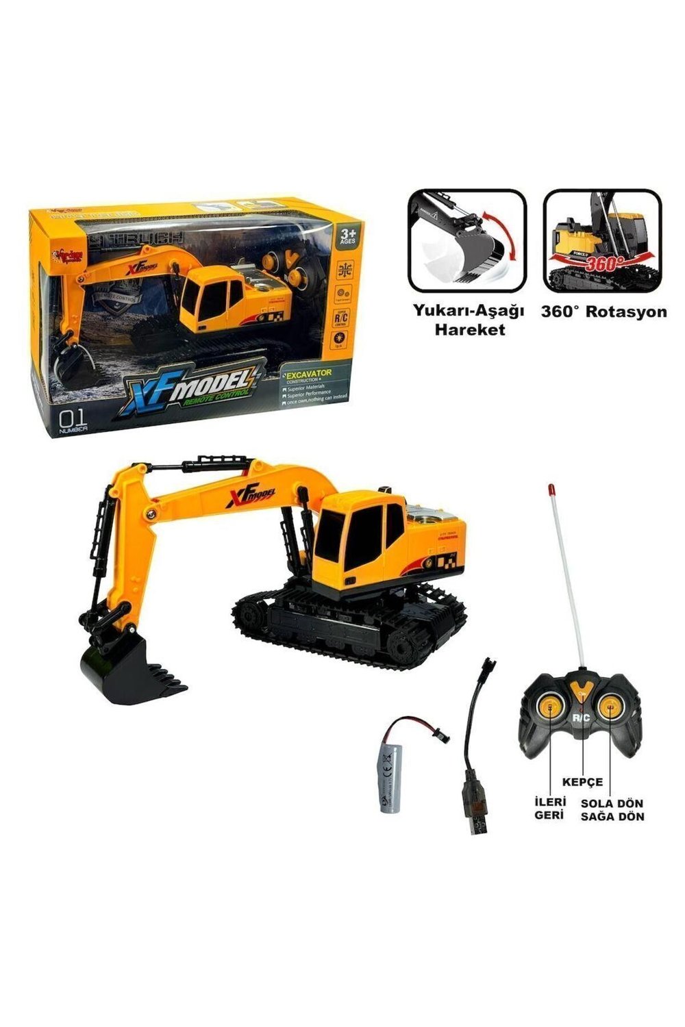 Vardem Xf Model Uzaktan Kumandalı Full Fonksiyon Şarjlı Ve Işıklı Kepçe