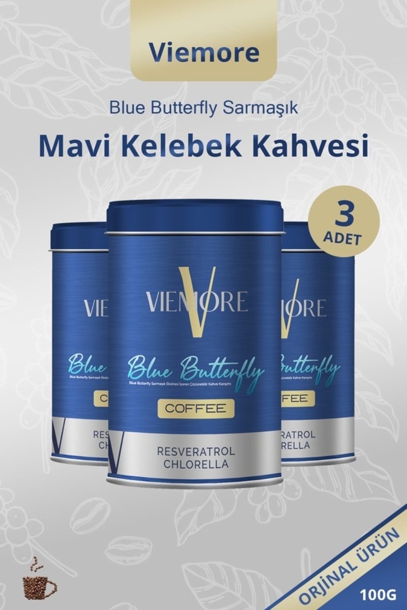 Viemore Blue Butterfly Sarmaşık Ekstresi Içeren Kahve - Mavi Kelebek Kahvesi 300gr x3 Adet