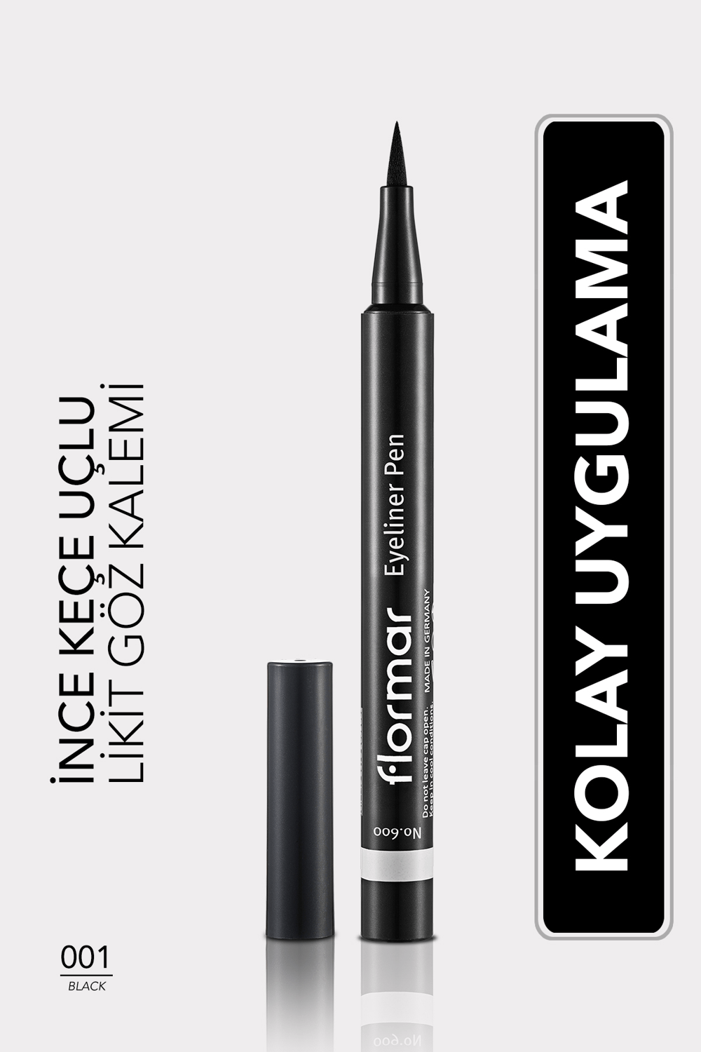 Yarı Mat Bitişli Eyeliner (SİYAH) - Eyeliner Pen - 001 Black - 8690604109609