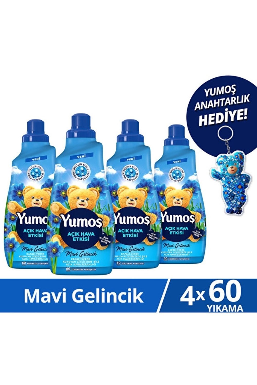 Yumoş Açık Hava Etkisi Konsantre Çamaşır Yumuşatıcısı  1440 Ml x4