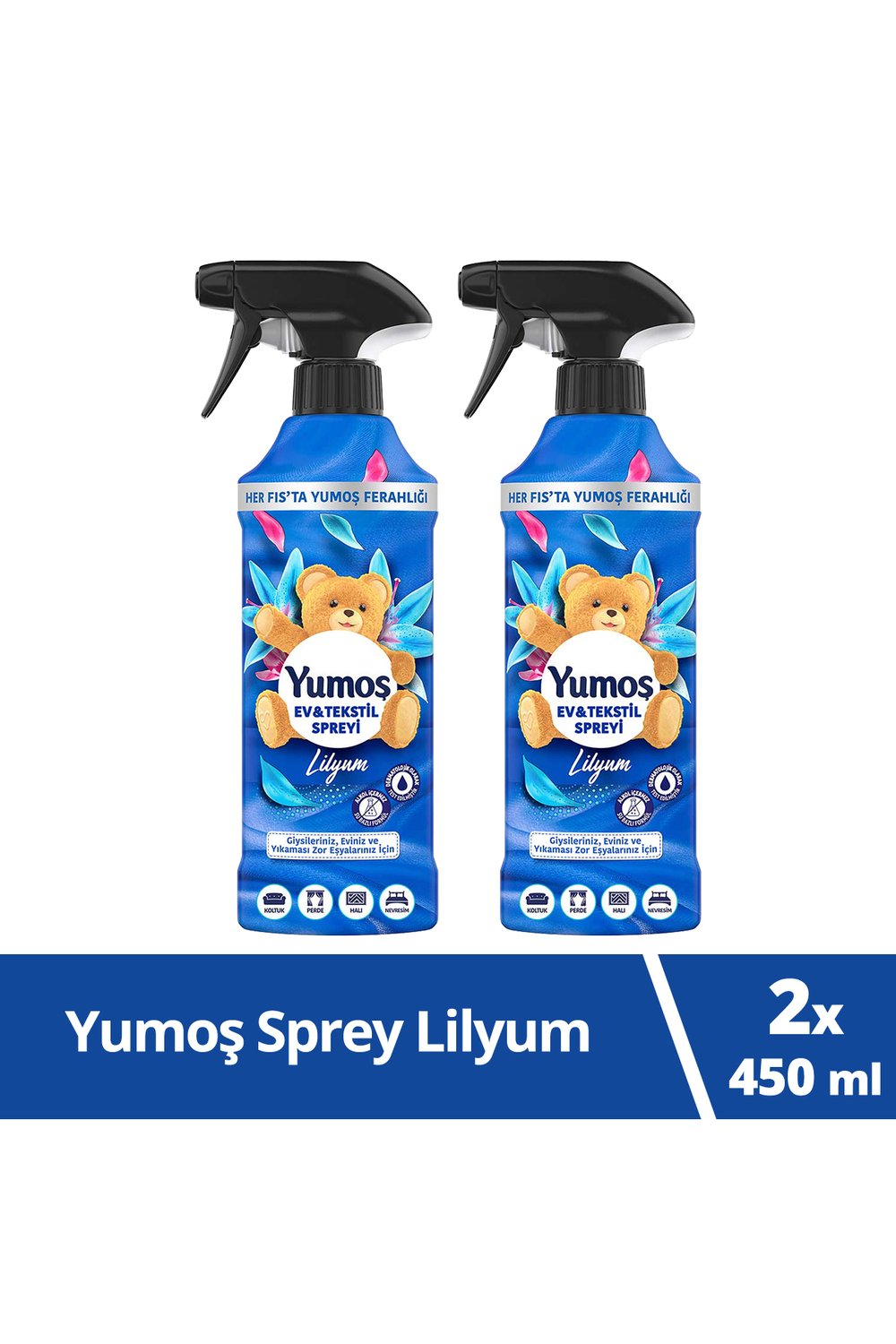 Yumoş Sprey Lilyum 450 ml x2 Adet