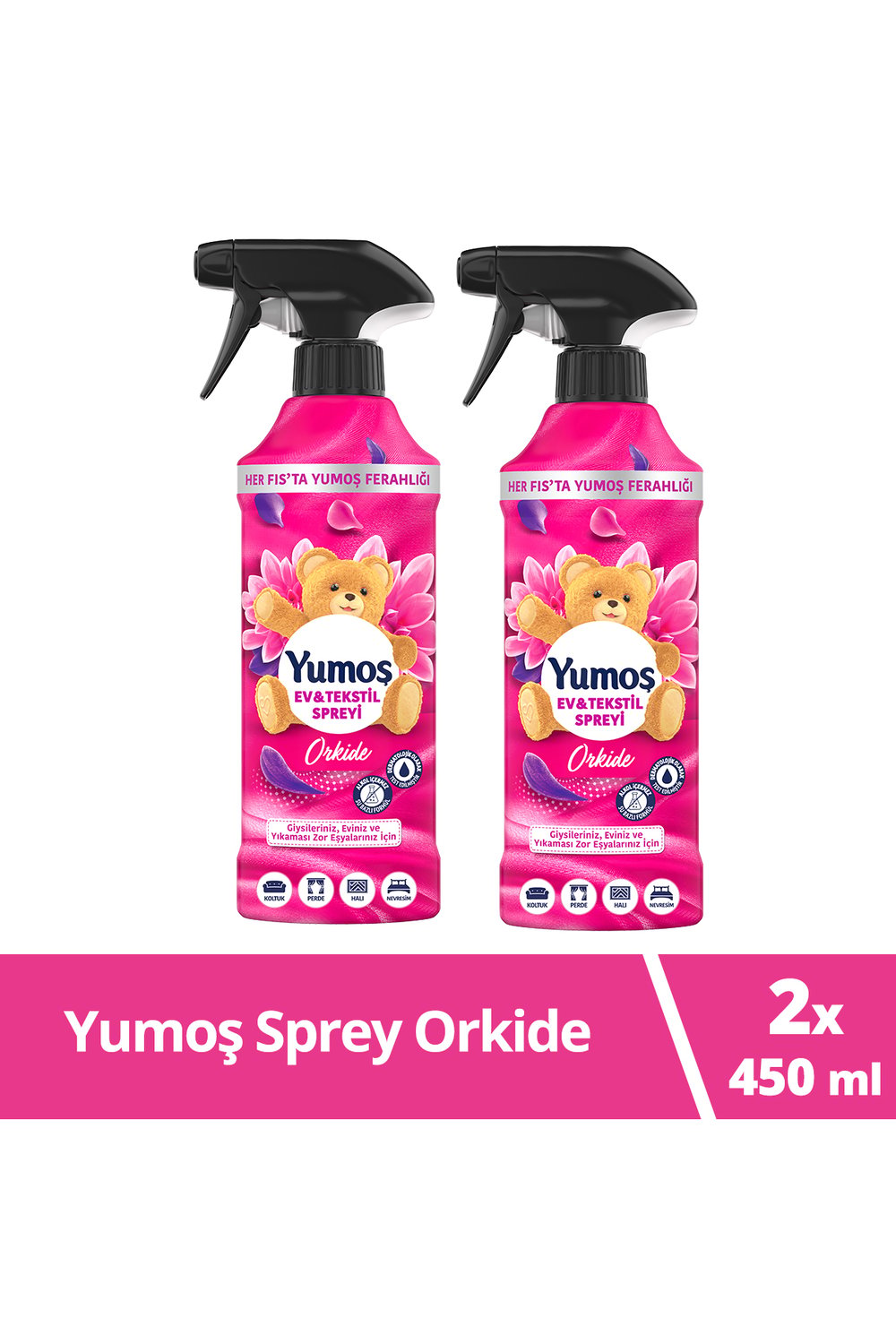 Yumoş Sprey Orkide 450 ml x2 Adet