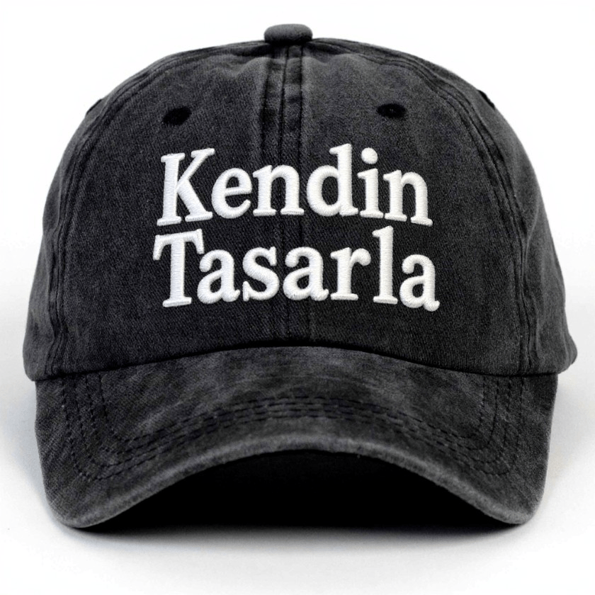 Kişiye Özel Nakışlı Eskitme Şapka