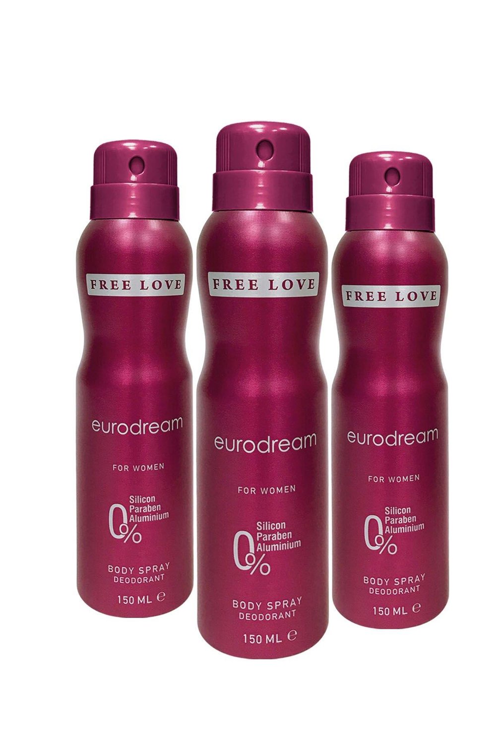 Free Love Eurodream Kadın Deodorant 150 ml 3 Adet