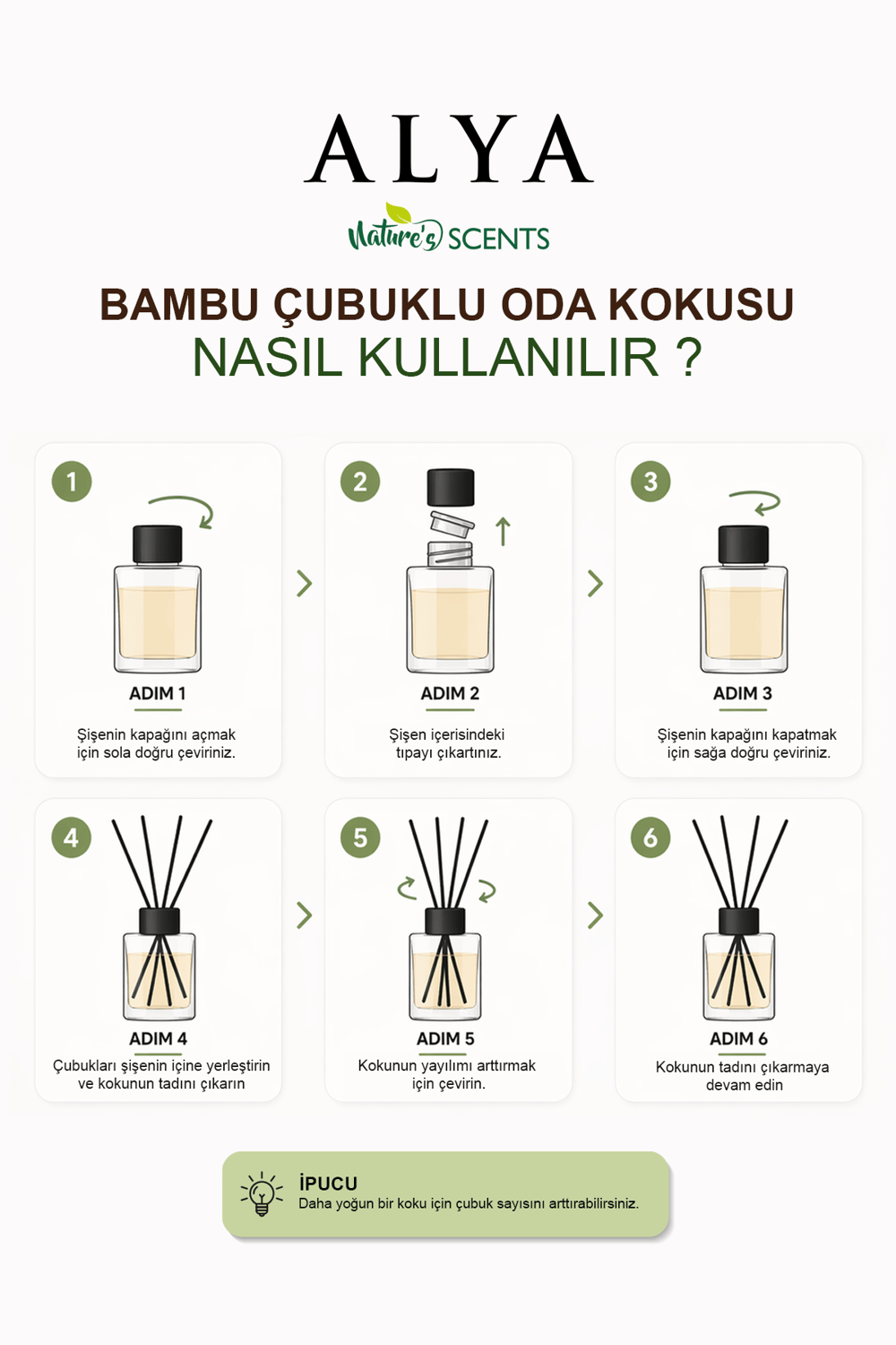 Natures Scents Oceann Bambu Çubuklu Oda Kokusu