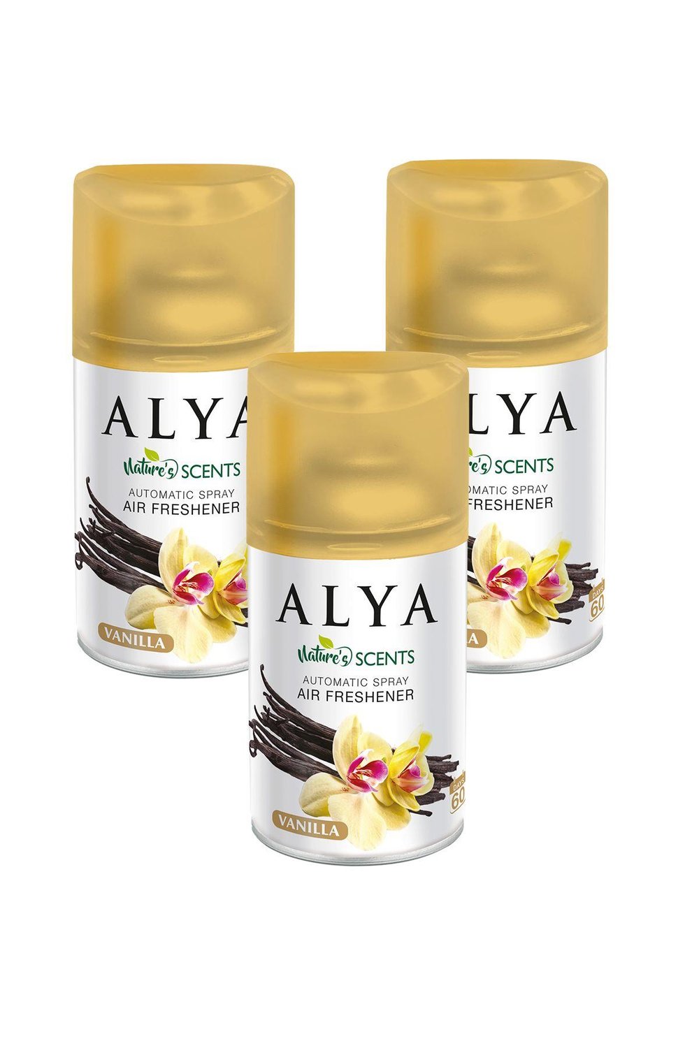 Nature's Scents Vanilla- Vanilya  Oda Kokusu Yedek Makine Spreyi 250 ml x3 adet