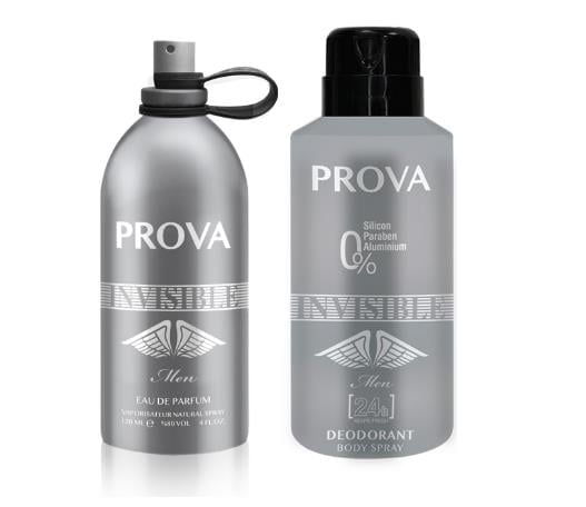 Özel Gün Hediye Kutulu Prova Invisible EDP Erkek Parfüm 120 ml ve Deodorant 150 ml