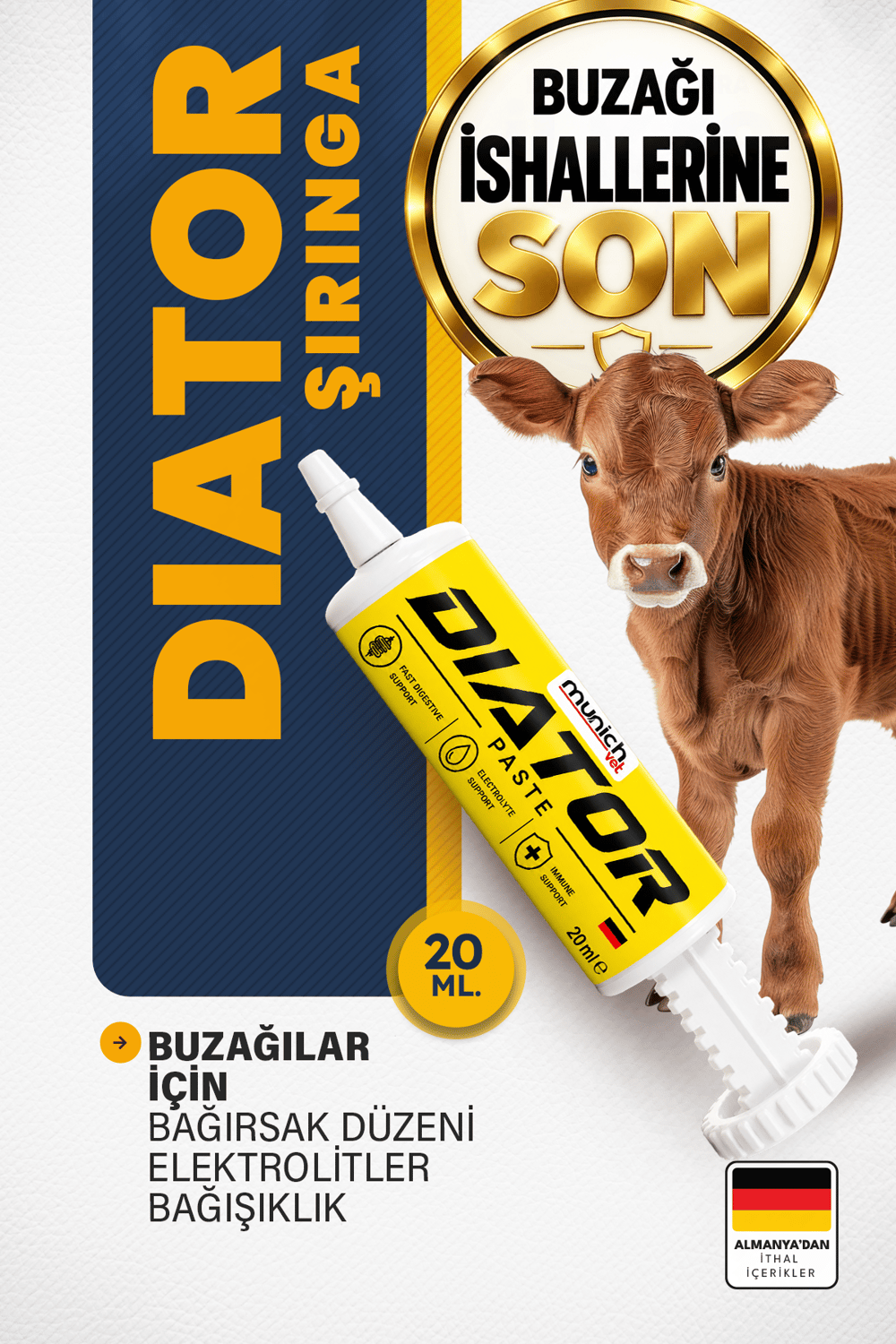 Munich Vet Diator Buzağı İshal  Şırıngası