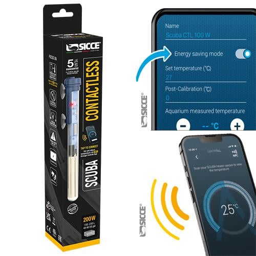 Sicce Scuba Contactless 200W Isıtıcı (Wireless Özellikli)